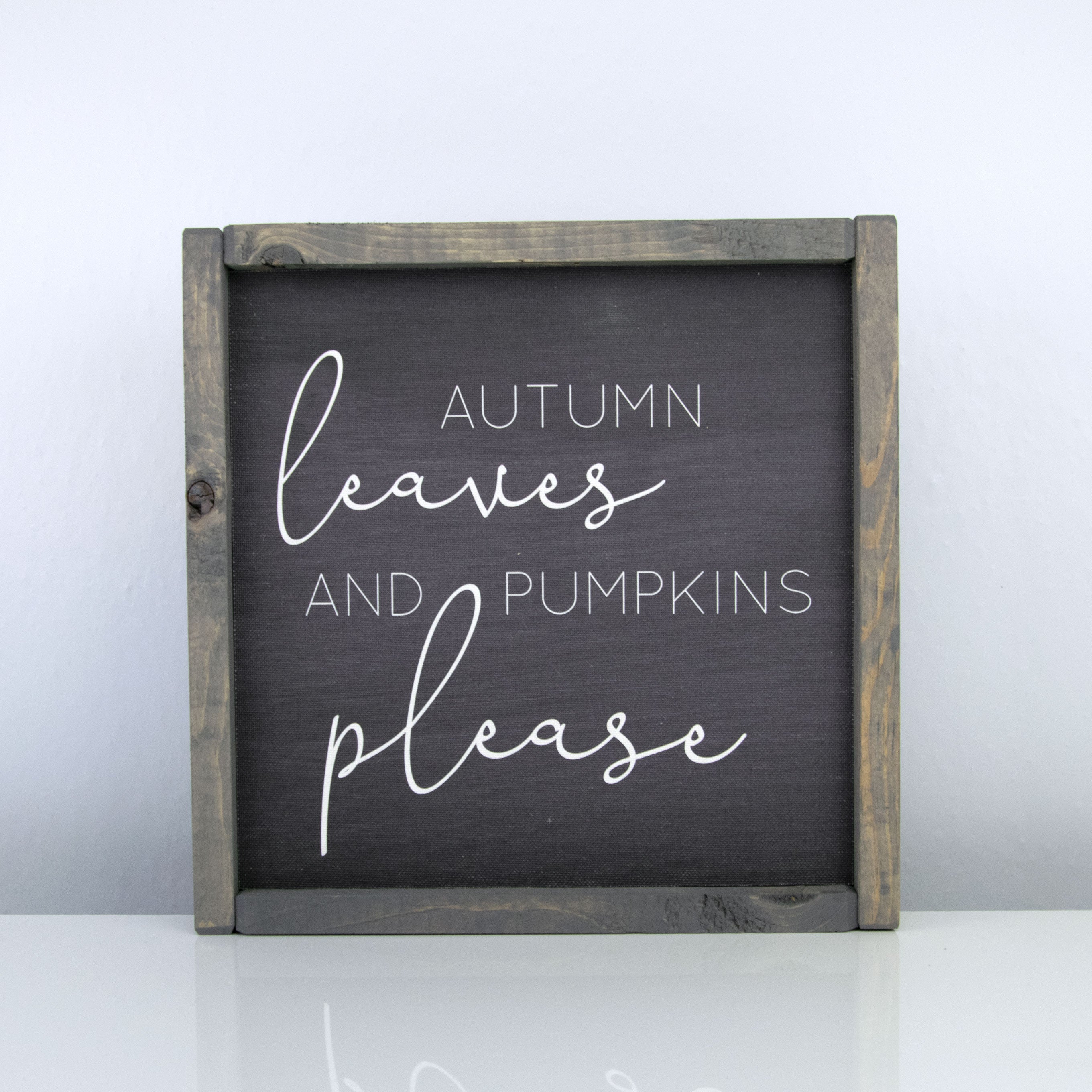 Autumn Leaves and Pumpkins Please | 10 x 10 Midnight
