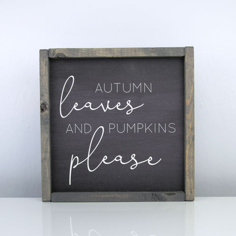 Autumn Leaves and Pumpkins Please | 10 x 10 Midnight