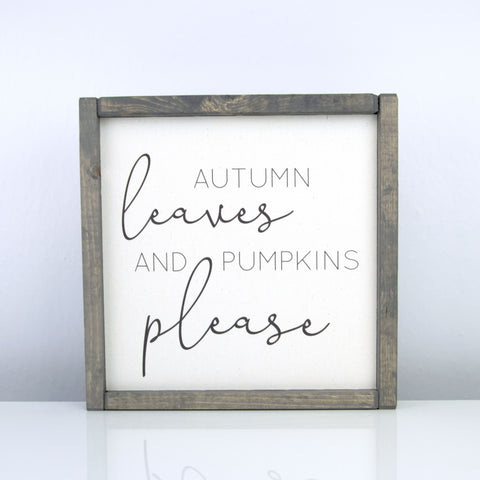 Autumn Leaves and Pumpkins Please | 10 x 10 Vintage