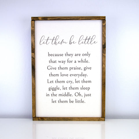 Let Them Be Little | 14 x 20 Classic