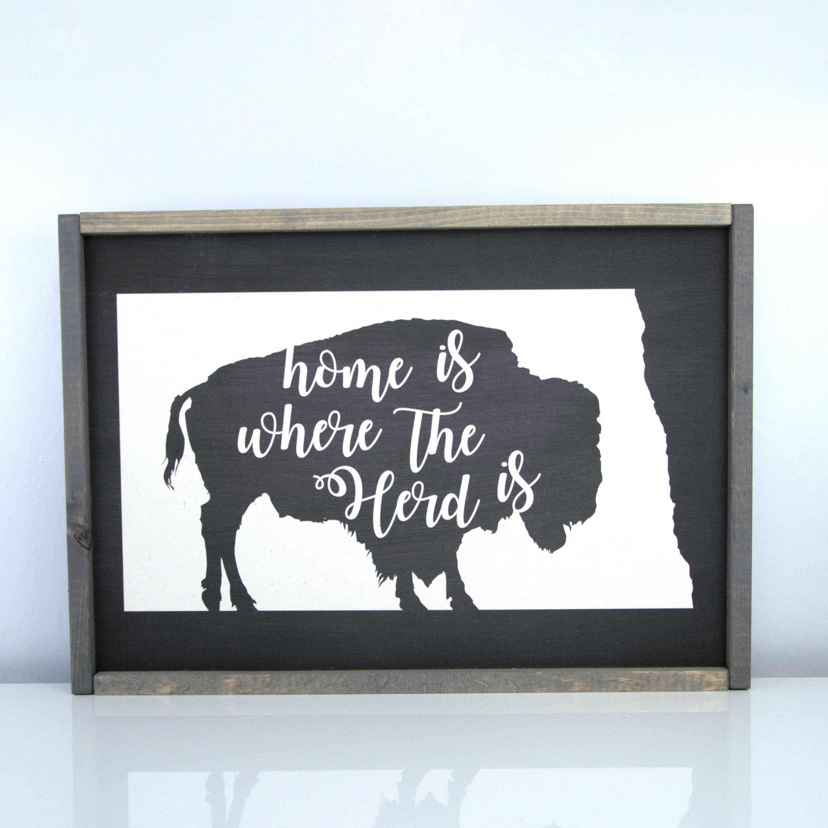 Home Is Where Our Herd Is | 14 x 20 Midnight