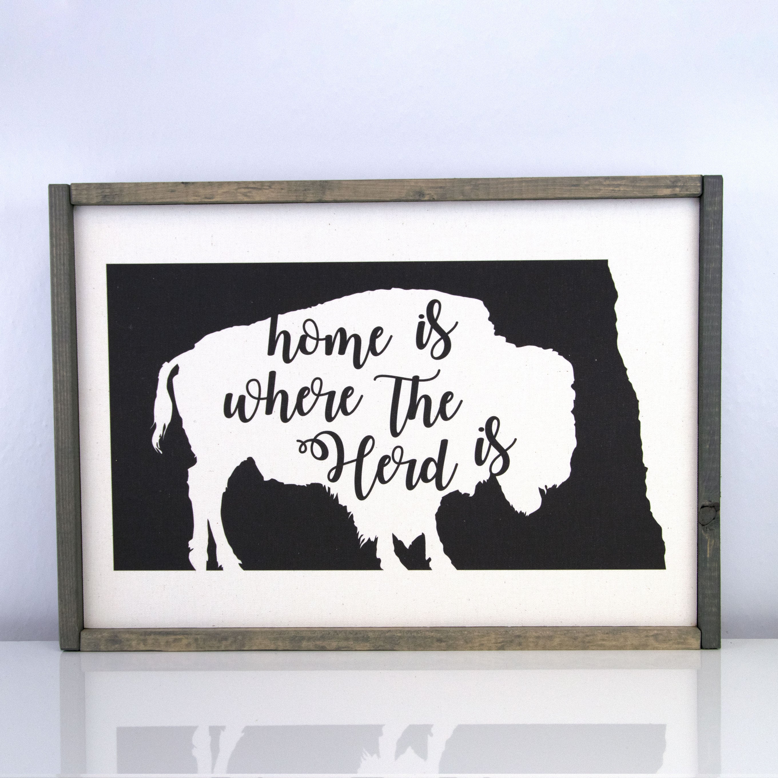 Home Is Where Our Herd Is | 14 x 20 Vintage