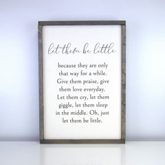 Let them be Little | 14 x 20 Vintage