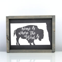 Home Is Where Our Herd Is | 8 x 10 Midnight