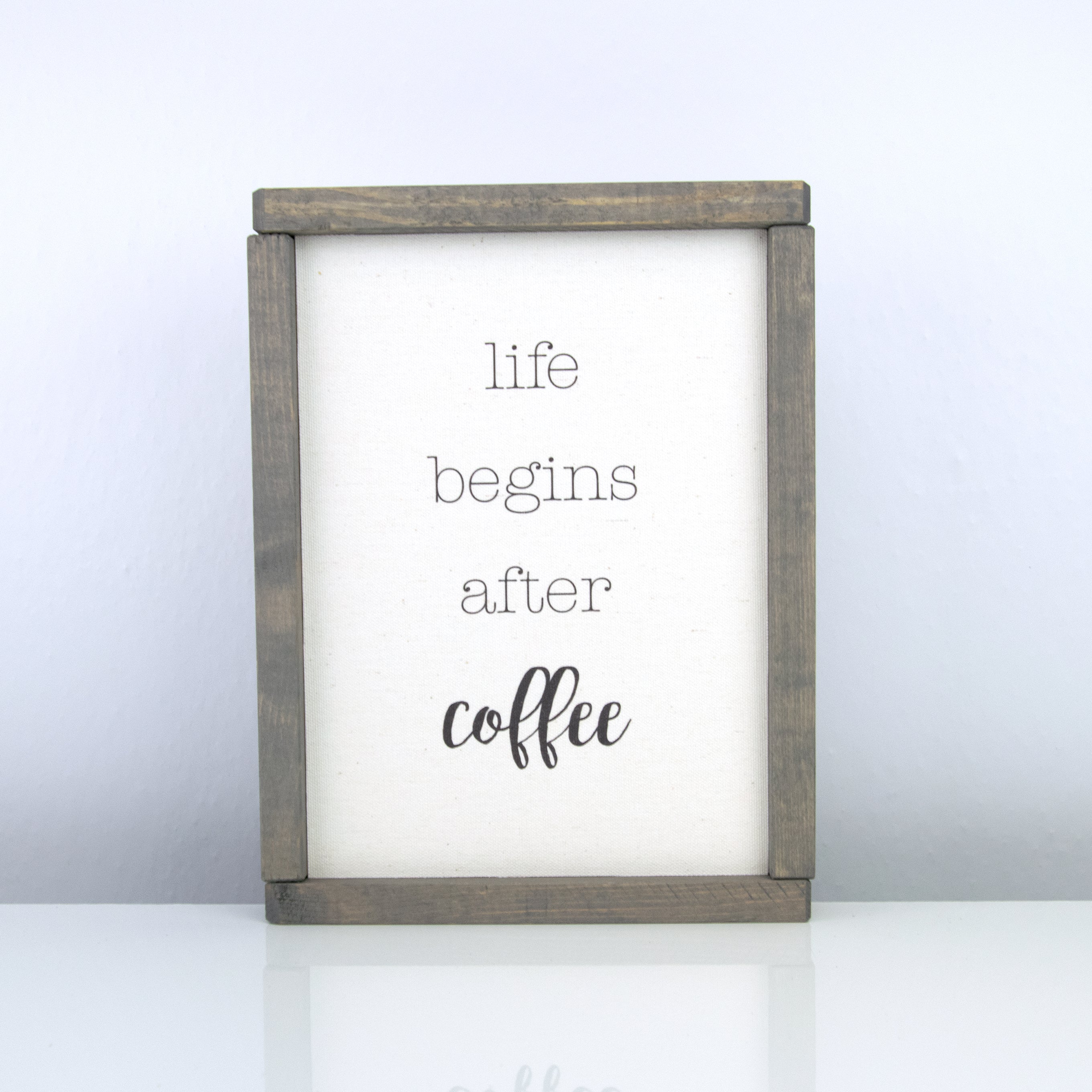 Life Begins After Coffee | 8 x 10 Vintage
